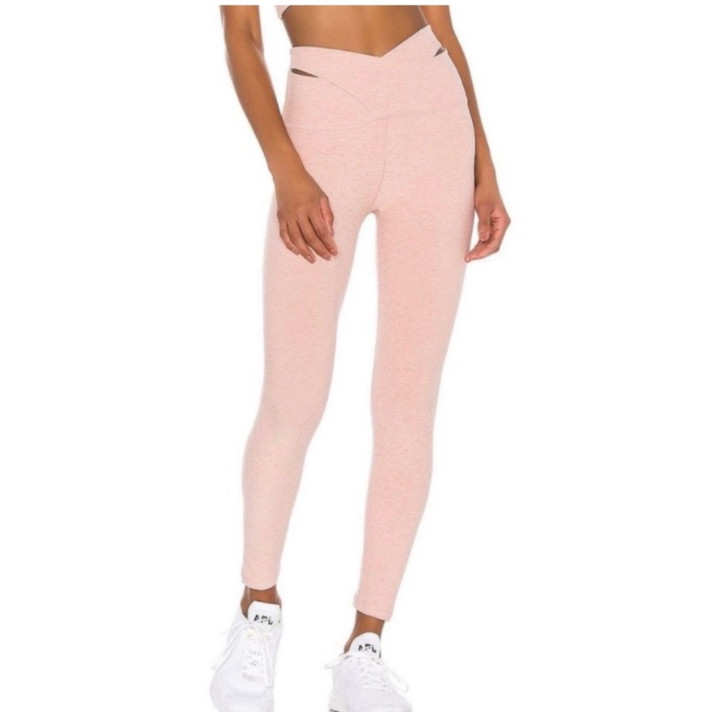 NEW Beyond Yoga That’s A Wrap 7/8 Leggings Size S Orange Pink Heather Space Dye